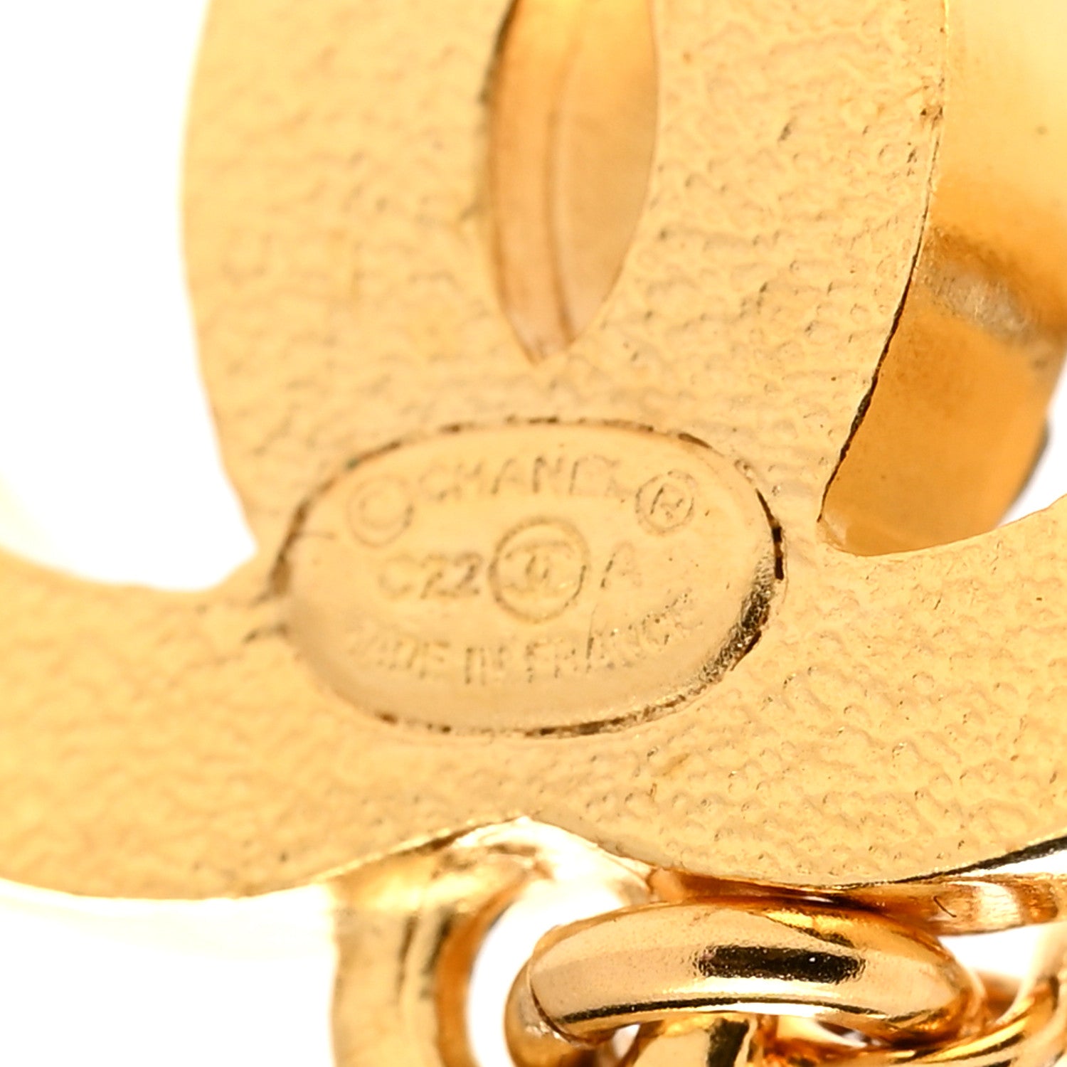 Chanel Crystal Long Pearl CC Drop Earrings Gold 4 of 4