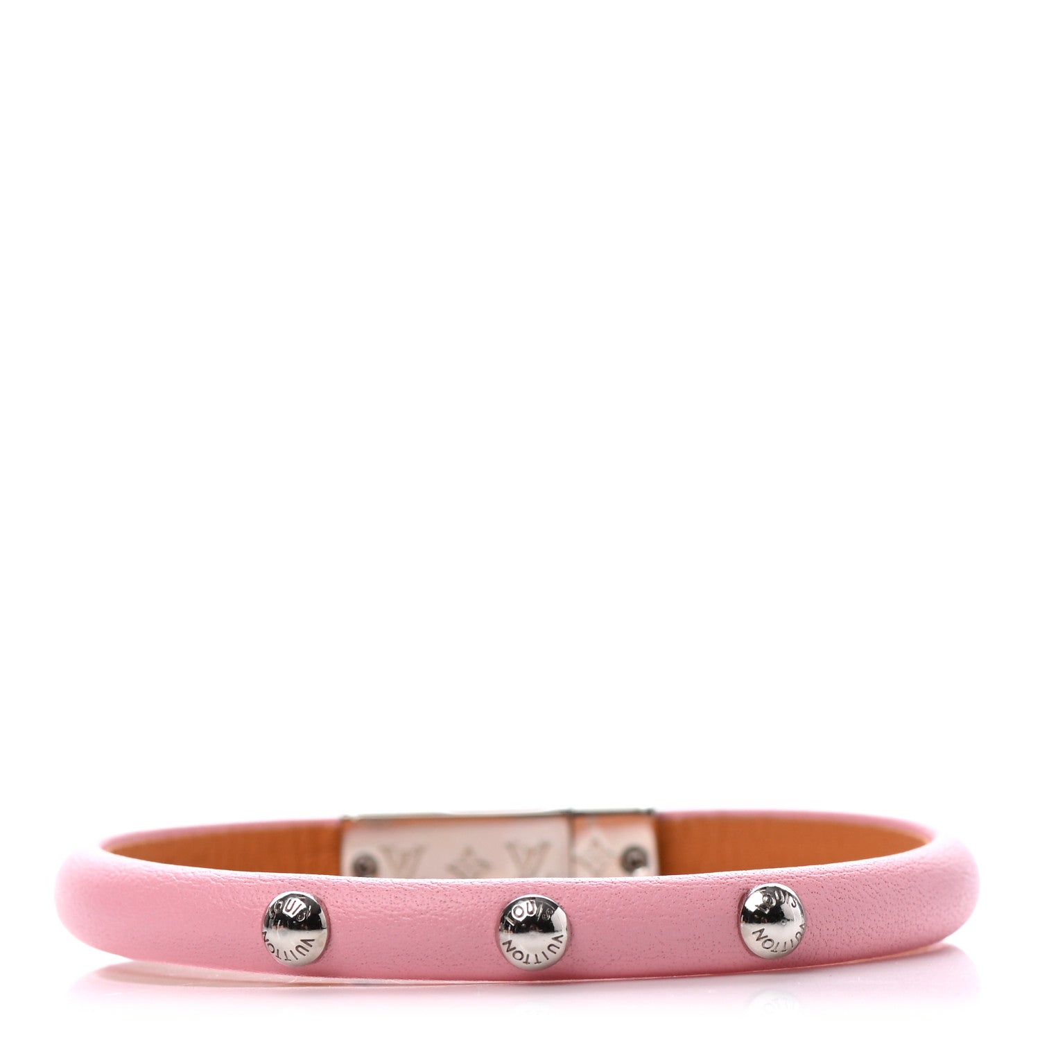 Louis Vuitton Calfskin Yummy LV Bracelet 17 Pink 1 of 4