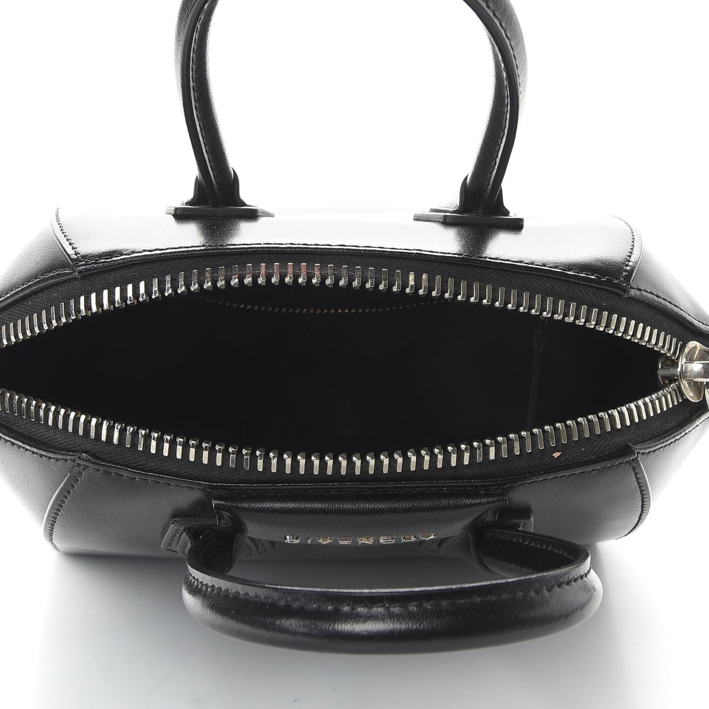 Shiny Lord Calfskin Mini Antigona Black