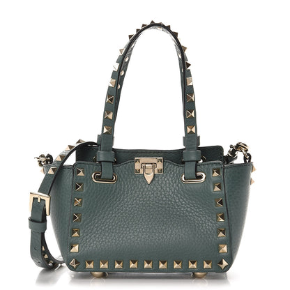 Valentino Garavani Grained Calfskin Micro Rockstud Tote Giada 1 of 7