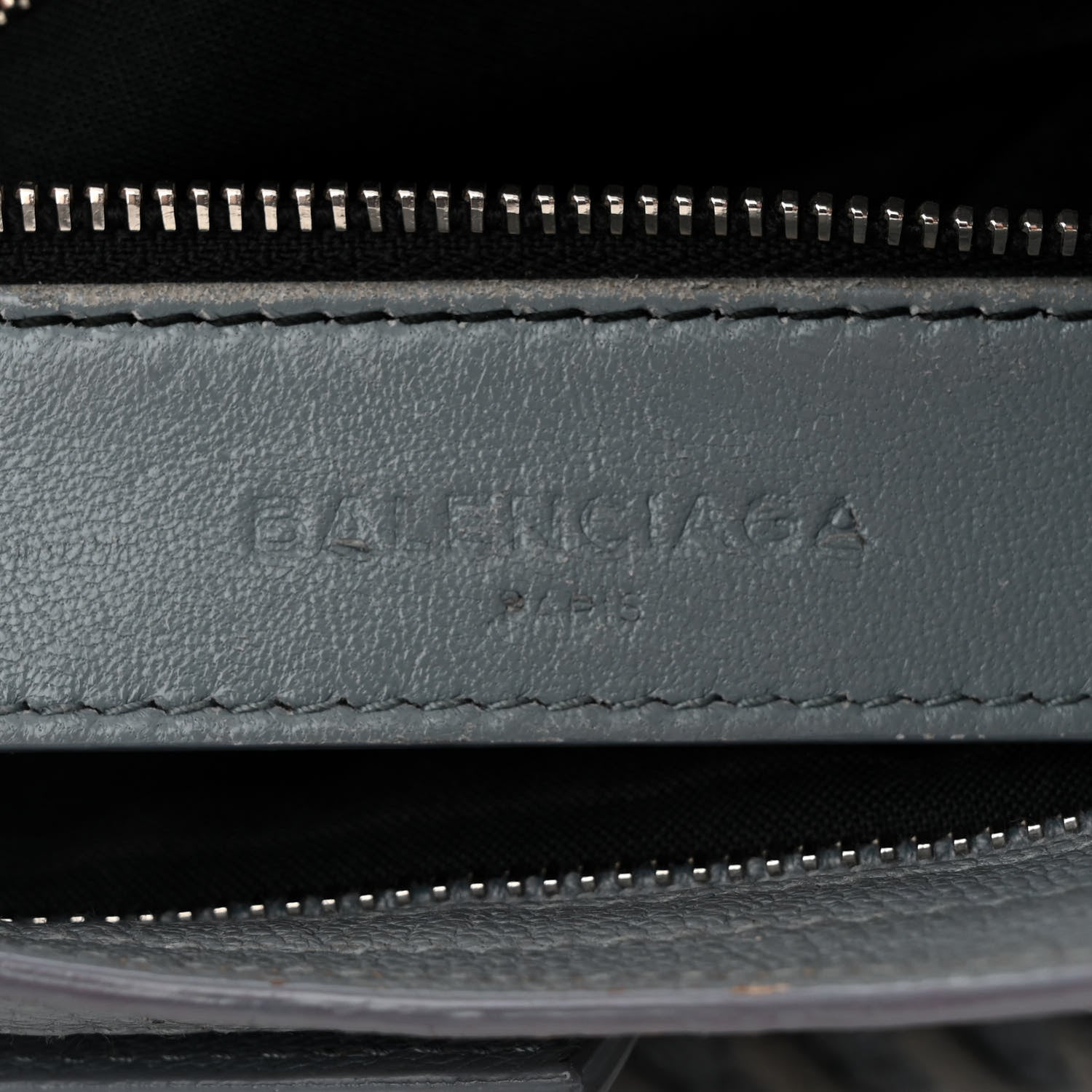 Balenciaga Chevre Silver Metallic Edge Hardware Mini City Bleu Acier 7 of 13