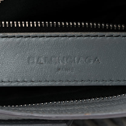 Balenciaga Chevre Silver Metallic Edge Hardware Mini City Bleu Acier 7 of 13