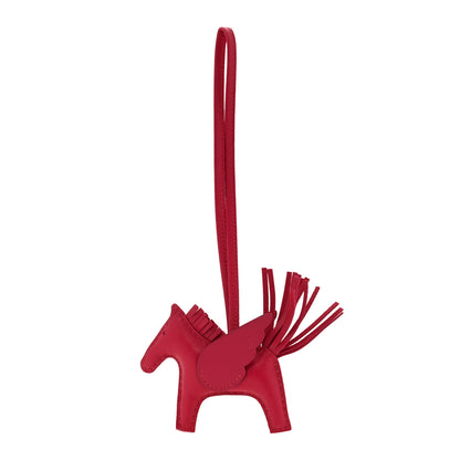Hermes Milo Lambskin Grigri Rodeo Pegase Horse Bag Charm PM Framboise 1 of 4