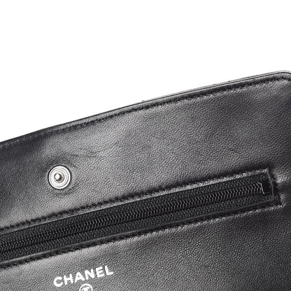 Chanel Lambskin Quilted Wallet On Chain WOC Black 17 of 18