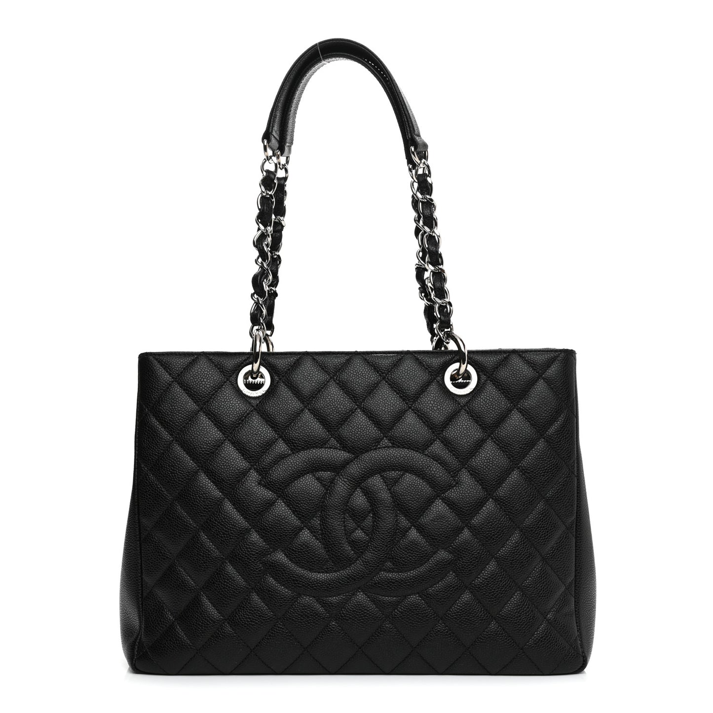 Caviar Quilted Grand Shopping Tote GST Black