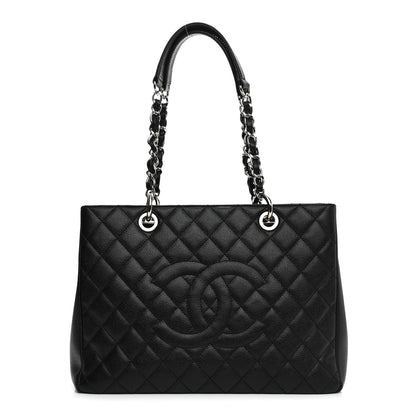 Chanel Caviar Quilted Grand Shopping Tote GST Black 1 of 15