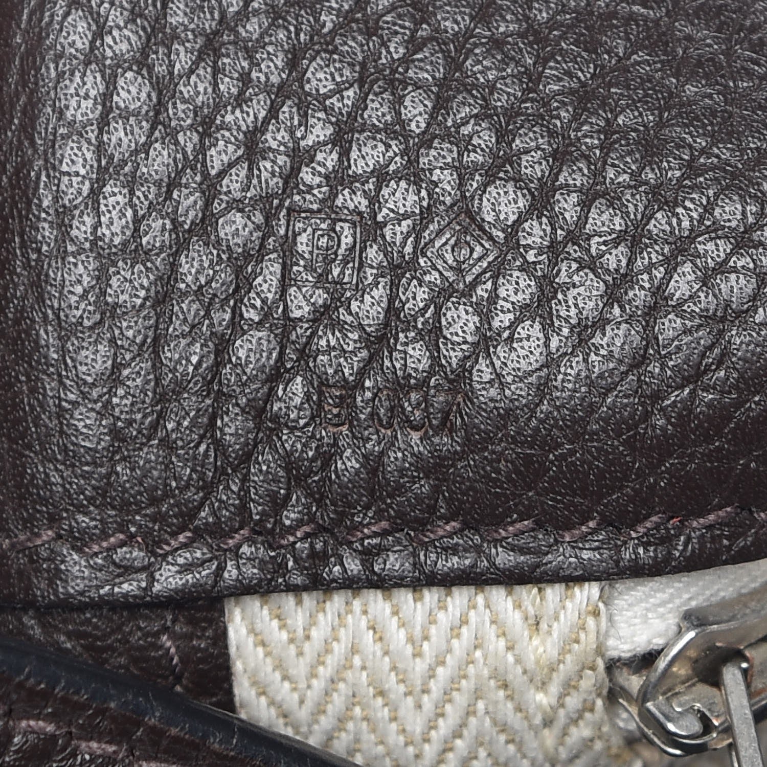 Hermes Taurillon Clemence Alfred 35 Chocolate 7 of 13