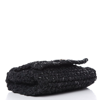 Saint Laurent Woven Calfskin Medium Monogram Kate Satchel Black 4 of 9