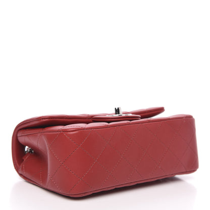 Chanel Lambskin Quilted Mini Rectangular Flap Red 4 of 12