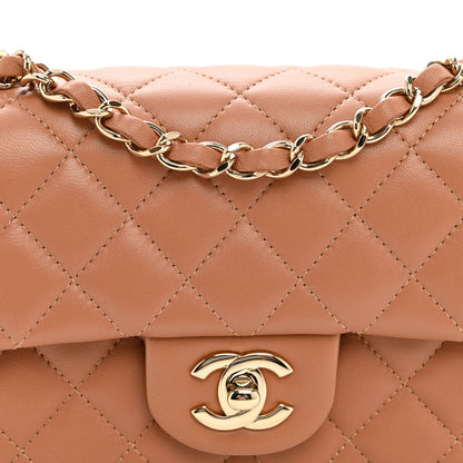 Chanel Lambskin Quilted Mini Rectangular Flap Brown 8 of 10