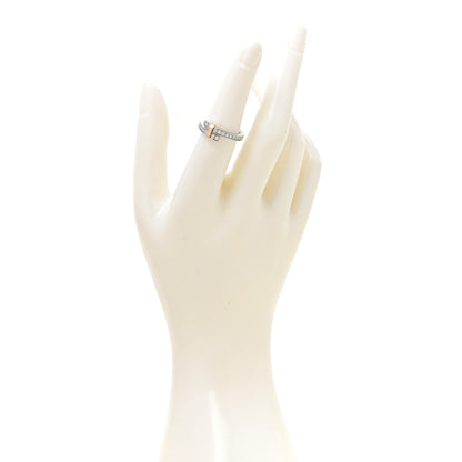 Tiffany 18K Yellow Gold Platinum Diamond Edge Bypass Ring 51 5.75 2 of 5