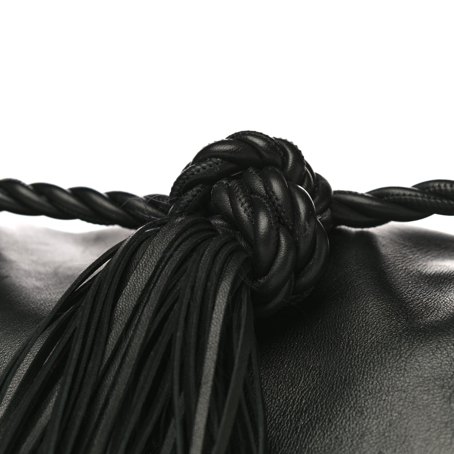 Calfskin The Rope Crossbody Bag Black