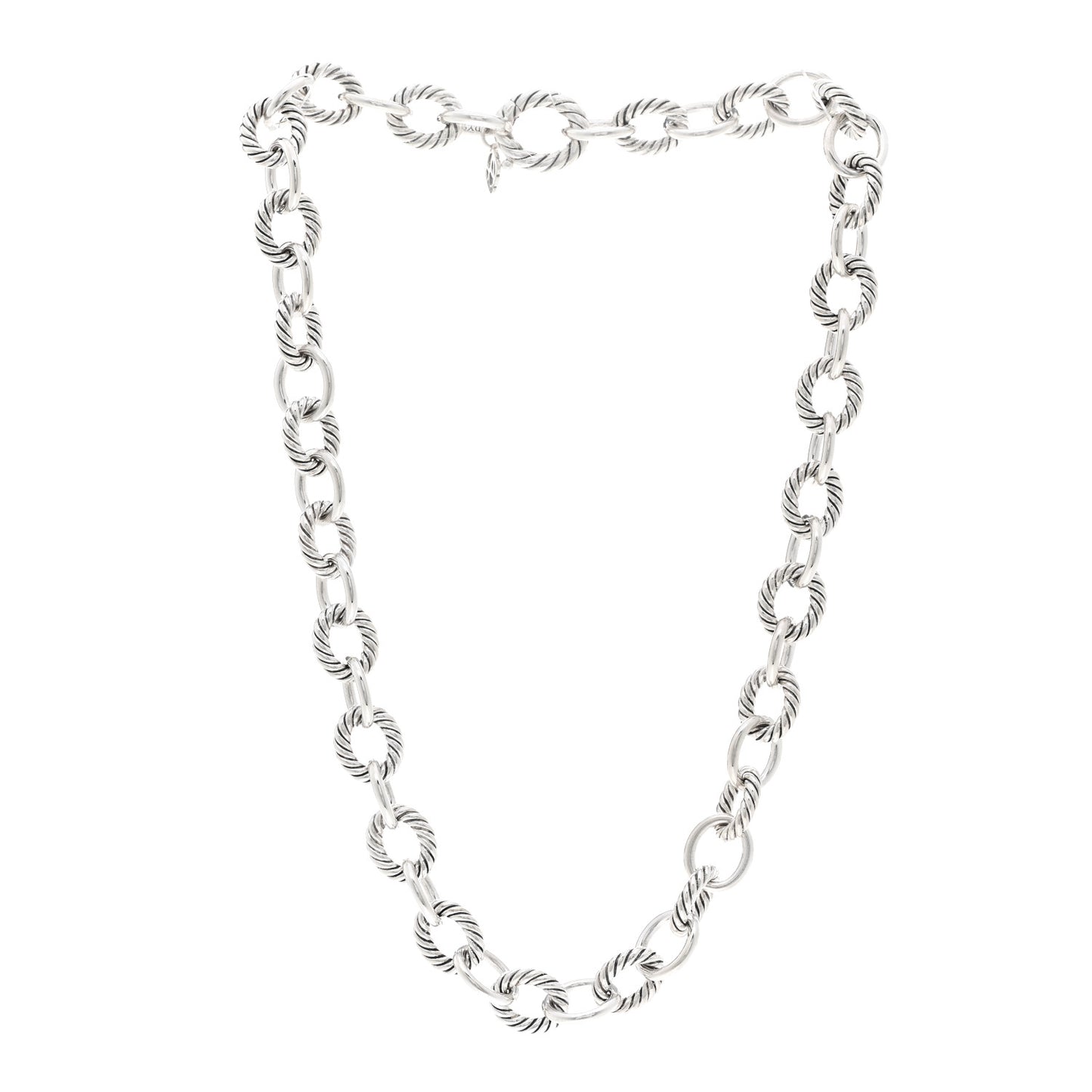 Sterling Silver 10mm Medium Oval Link Necklace