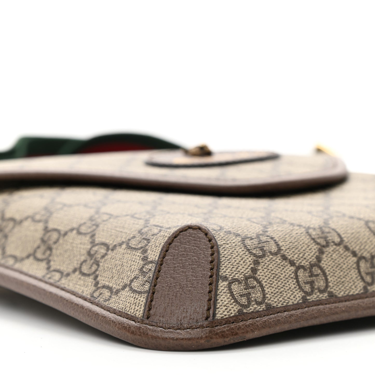 GG Supreme Monogram Web Medium Neo Vintage Flap Messenger Bag Beige New Acero