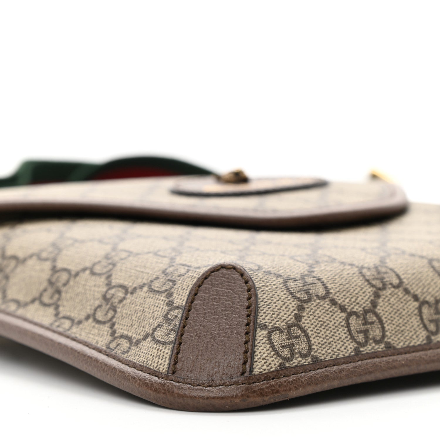 Gucci GG Supreme Monogram Web Medium Neo Vintage Flap Messenger Bag Beige New Acero 9 of 11