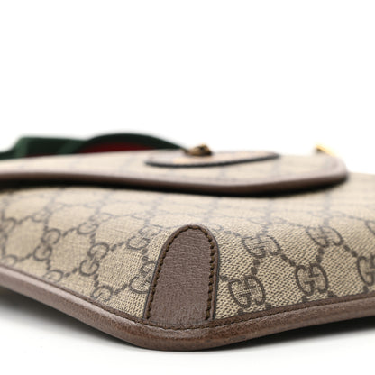 Gucci GG Supreme Monogram Web Medium Neo Vintage Flap Messenger Bag Beige New Acero 9 of 11