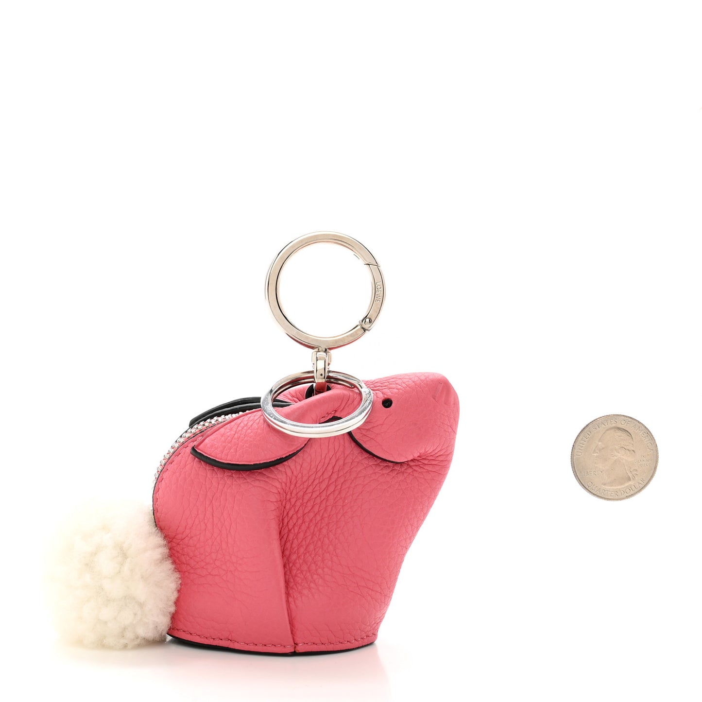 Calfskin Bunny Charm Pink