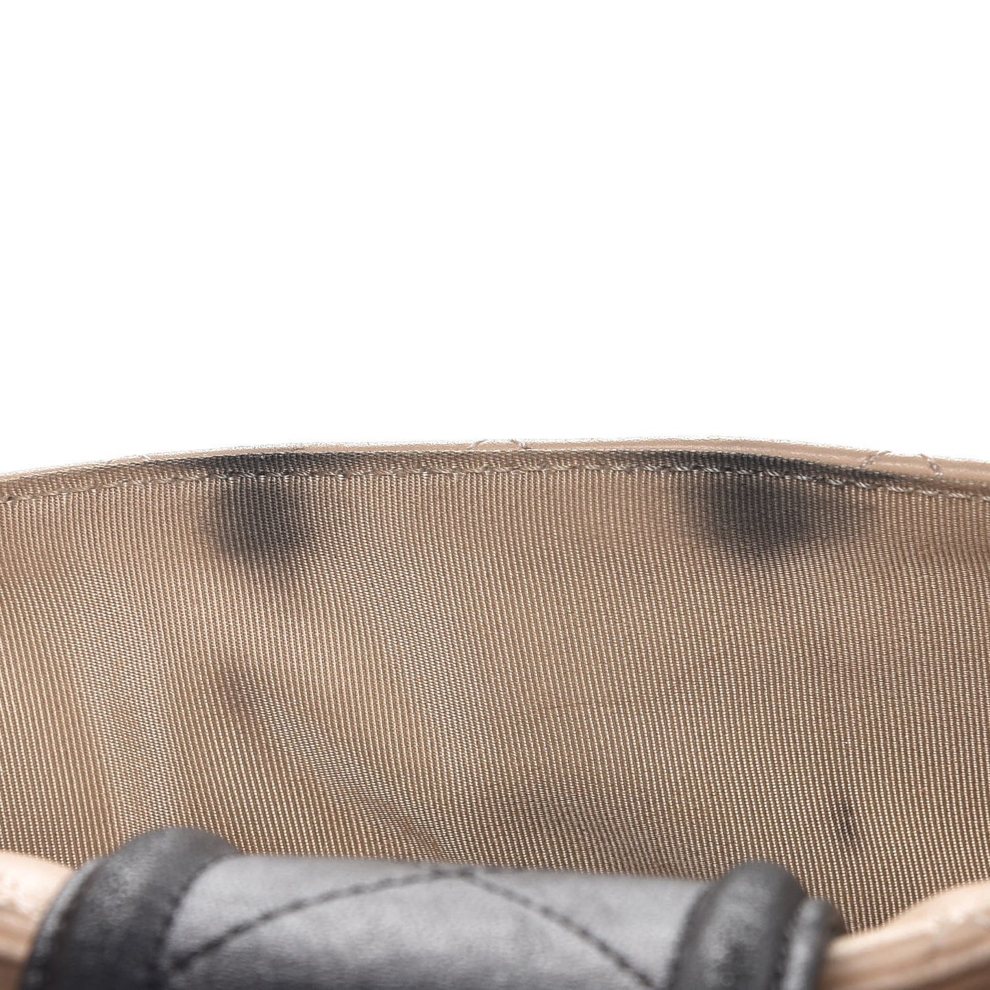 Lambskin Quilted Elegant CC Shopping Tote Beige Black