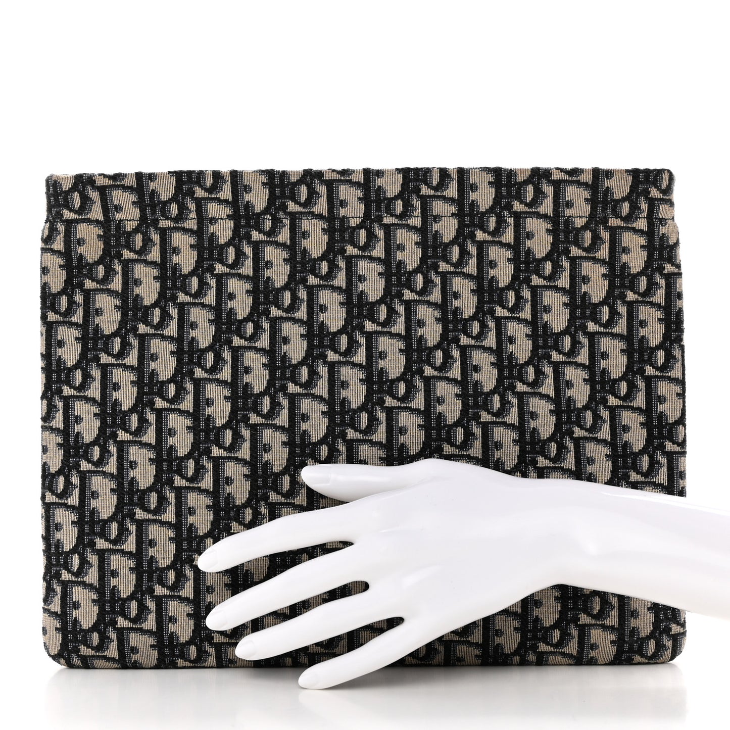 Oblique Zipped Pouch Clutch