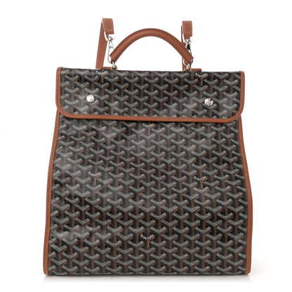 Goyard Goyardine Saint Leger Soft Briefcase Backpack Black Gold 1 of 9