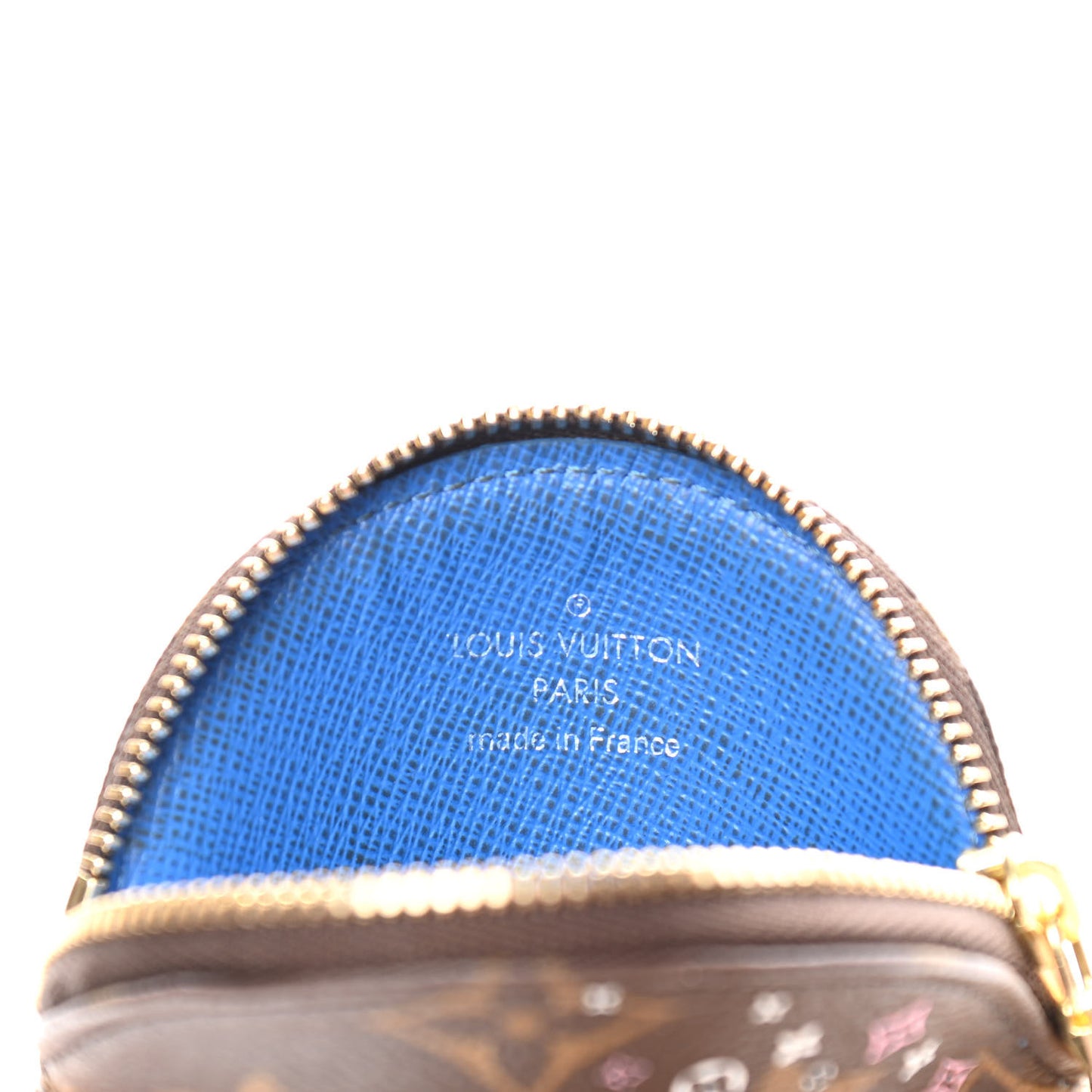 Monogram 2019 Christmas Animation Round Coin Purse Blue