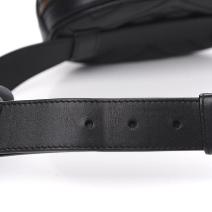Gucci Calfskin Matelasse GG Marmont Belt Bag 105 42 Black 9 of 12