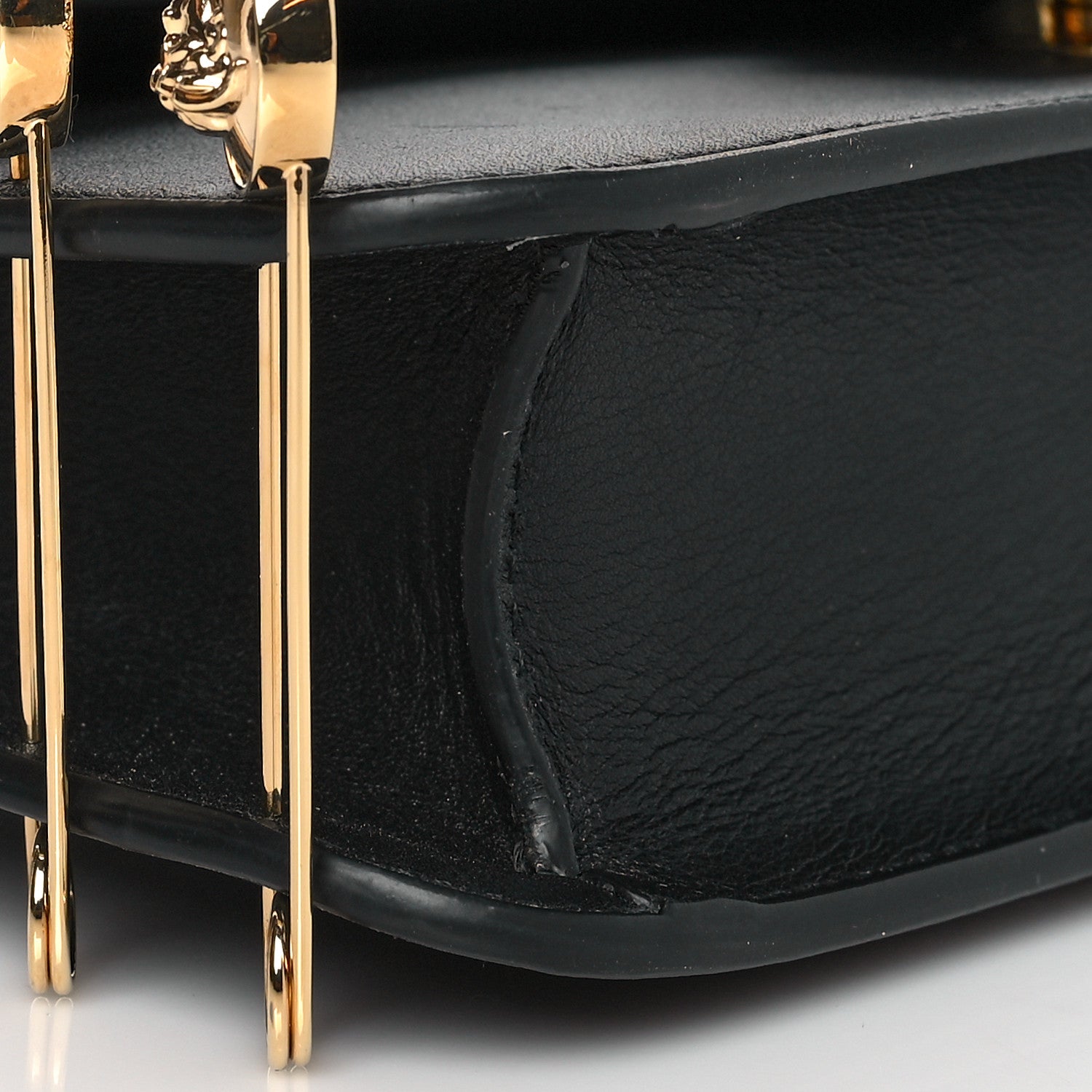 Fendi X VERSACE Vitello Seta Fendace Brooch Baguette Black 7 of 8