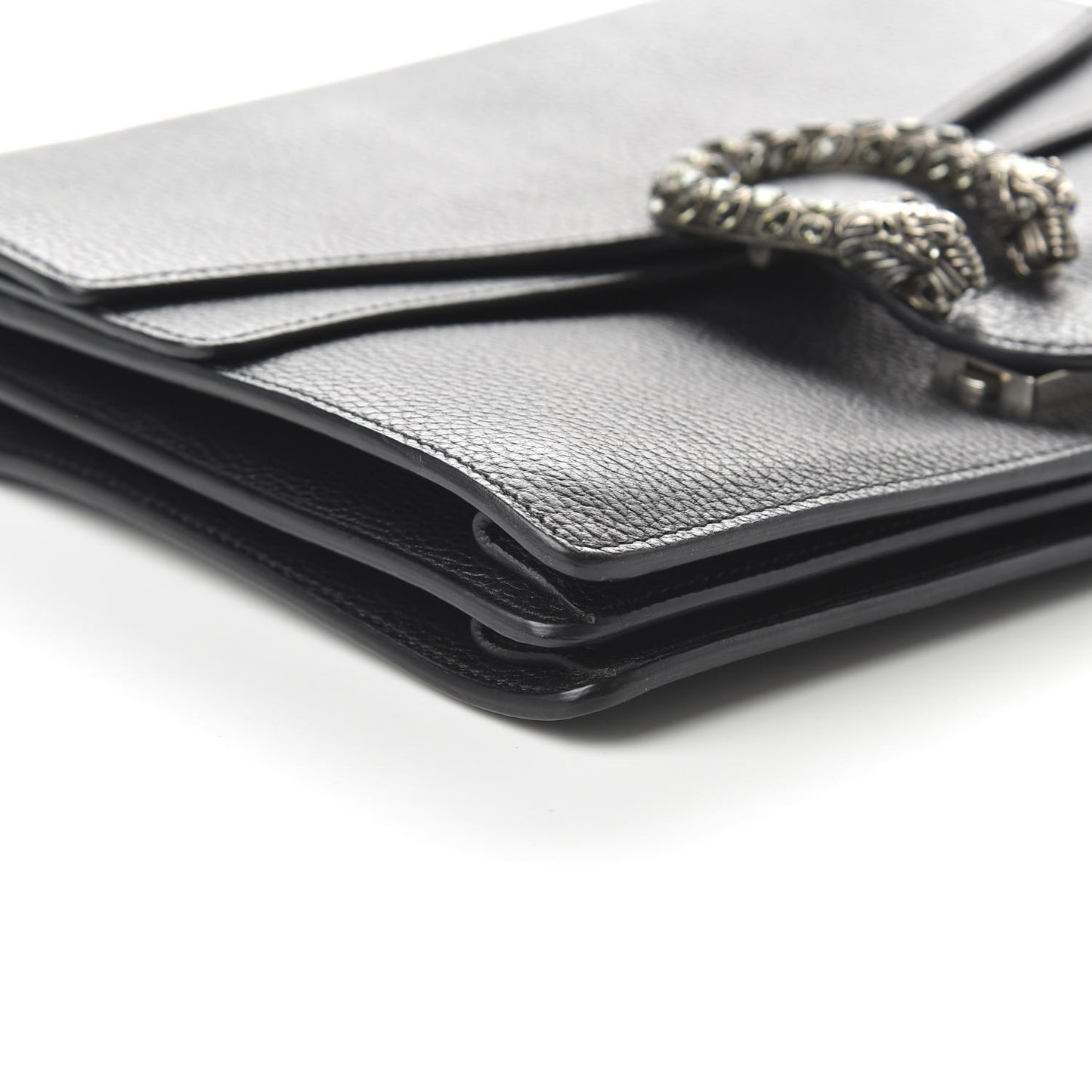 Dollar Calfskin Crystal Medium Dionysus Shoulder Bag Black Black Diamond