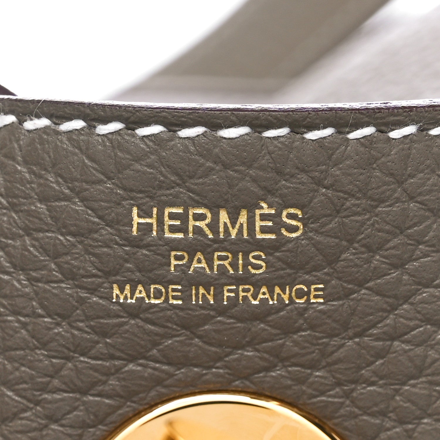 Hermes Taurillon Clemence Lindy 26 Etoupe 6 of 9