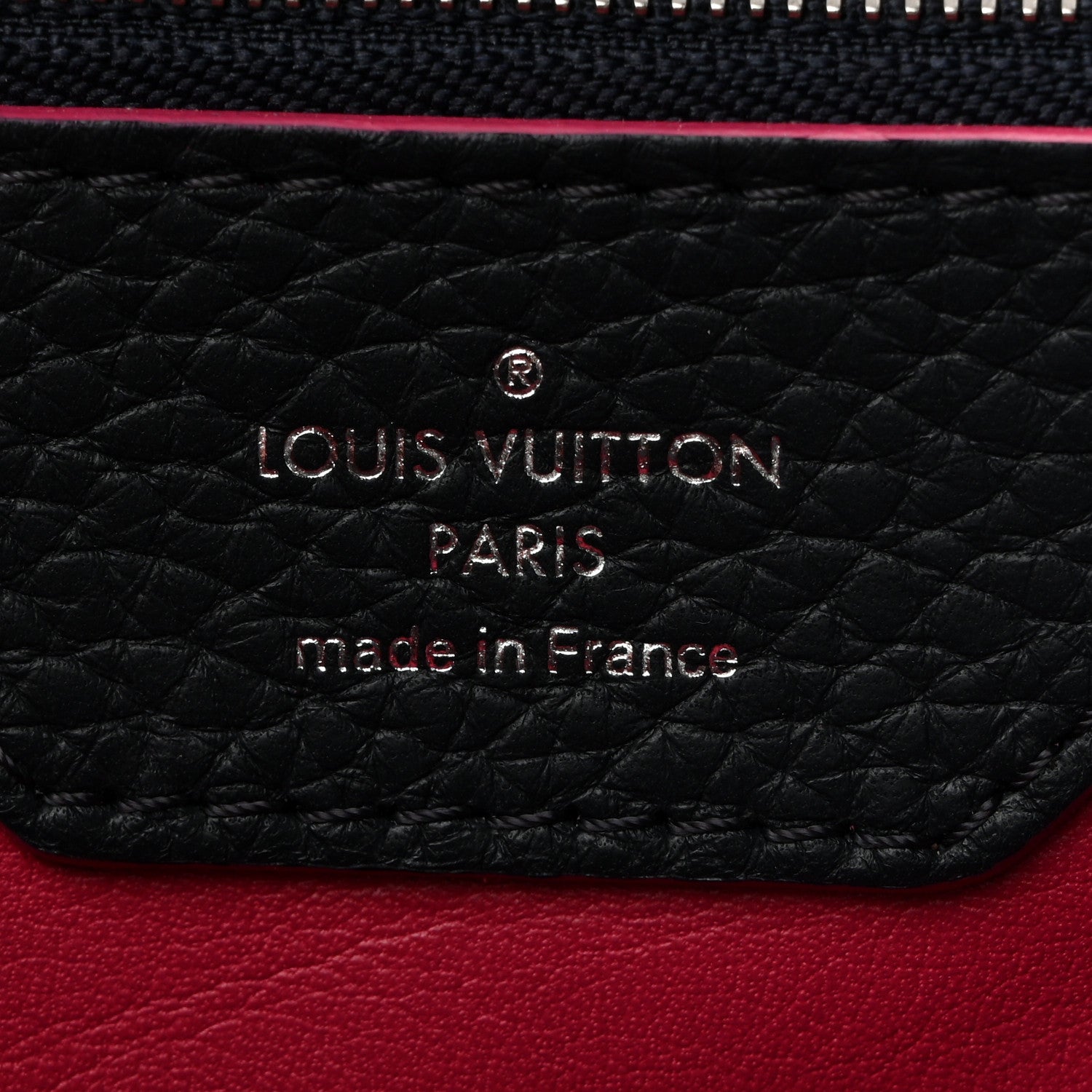 Louis Vuitton Taurillon Capucines MM Cobalt Fuchsia 6 of 9