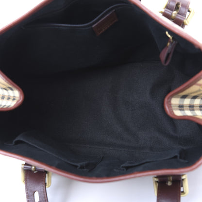 Burberry Haymarket Check Buckle Satchel Chocolate 4 of 10