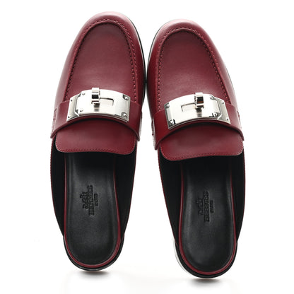 Hermes Calfskin Iota Mules 39 Rouge H 2 of 10