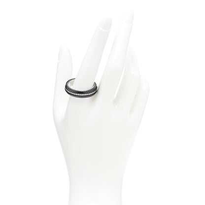 David Yurman Titanium Sterling Silver Diamond 6mm Streamline Band Ring 70 13 2 of 4