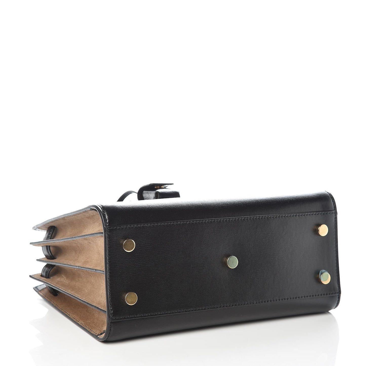 Calfskin Suede Baby Sac De Jour Black Beige