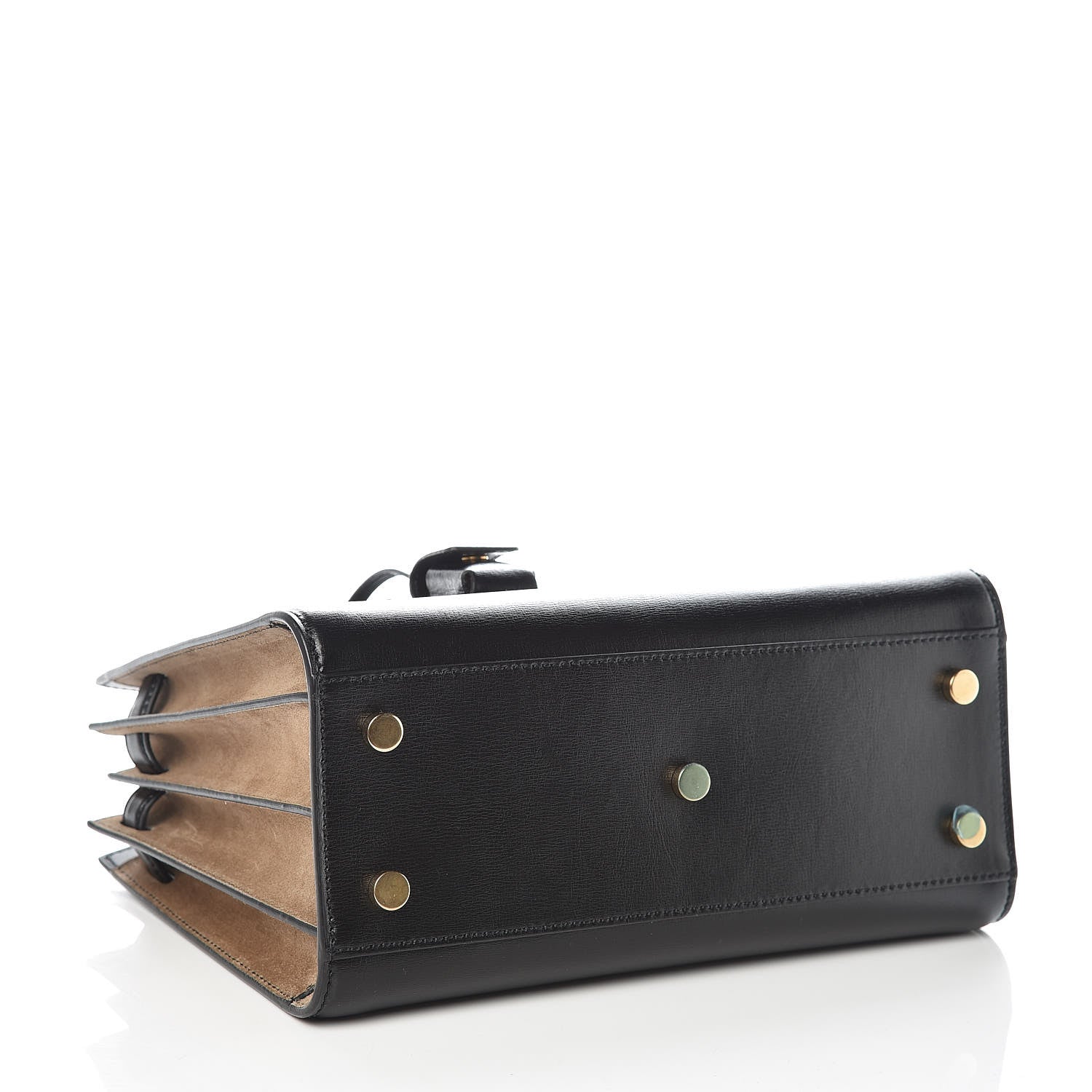 Saint Laurent Calfskin Suede Baby Sac De Jour Black Beige 4 of 9