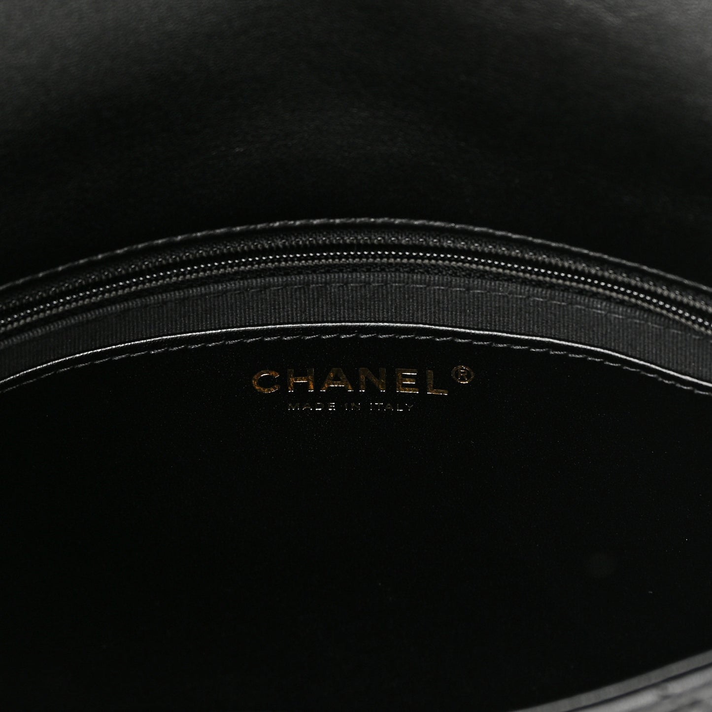Lambskin Quilted Large CC Funky Town Flap Black