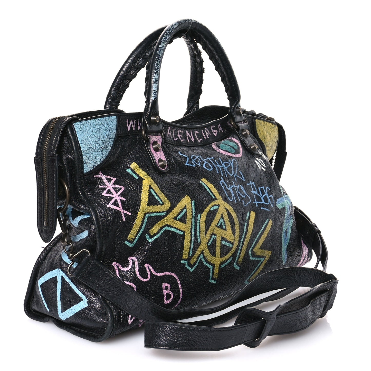 Agneau Graffiti All Over Classic Hardware City Black Multicolor
