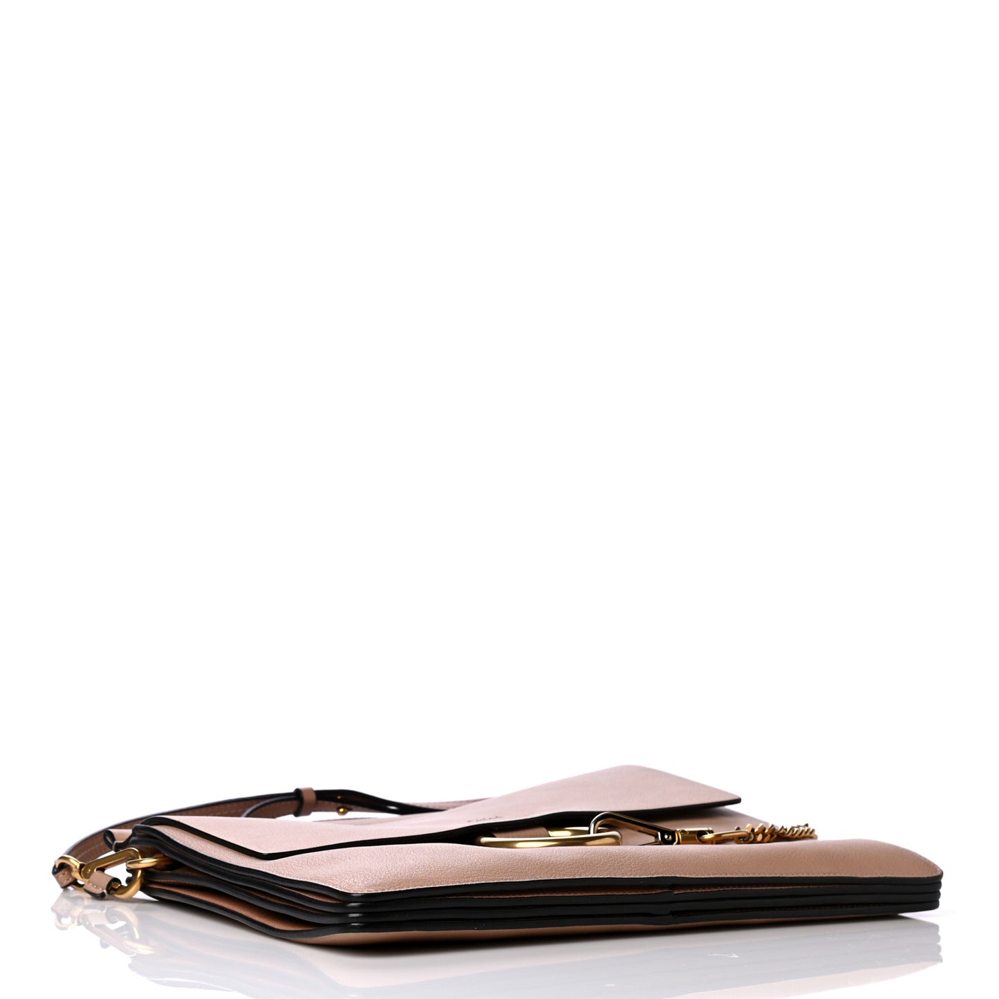 Calfskin Medium Faye Shoulder Bag Biscotti Beige