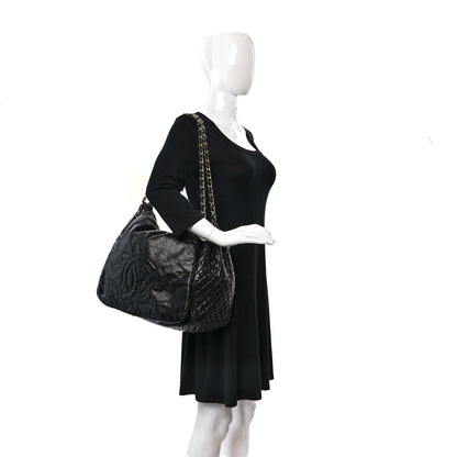 Chanel Vinyl XL Rock and Chain Flap Black 2 of 11