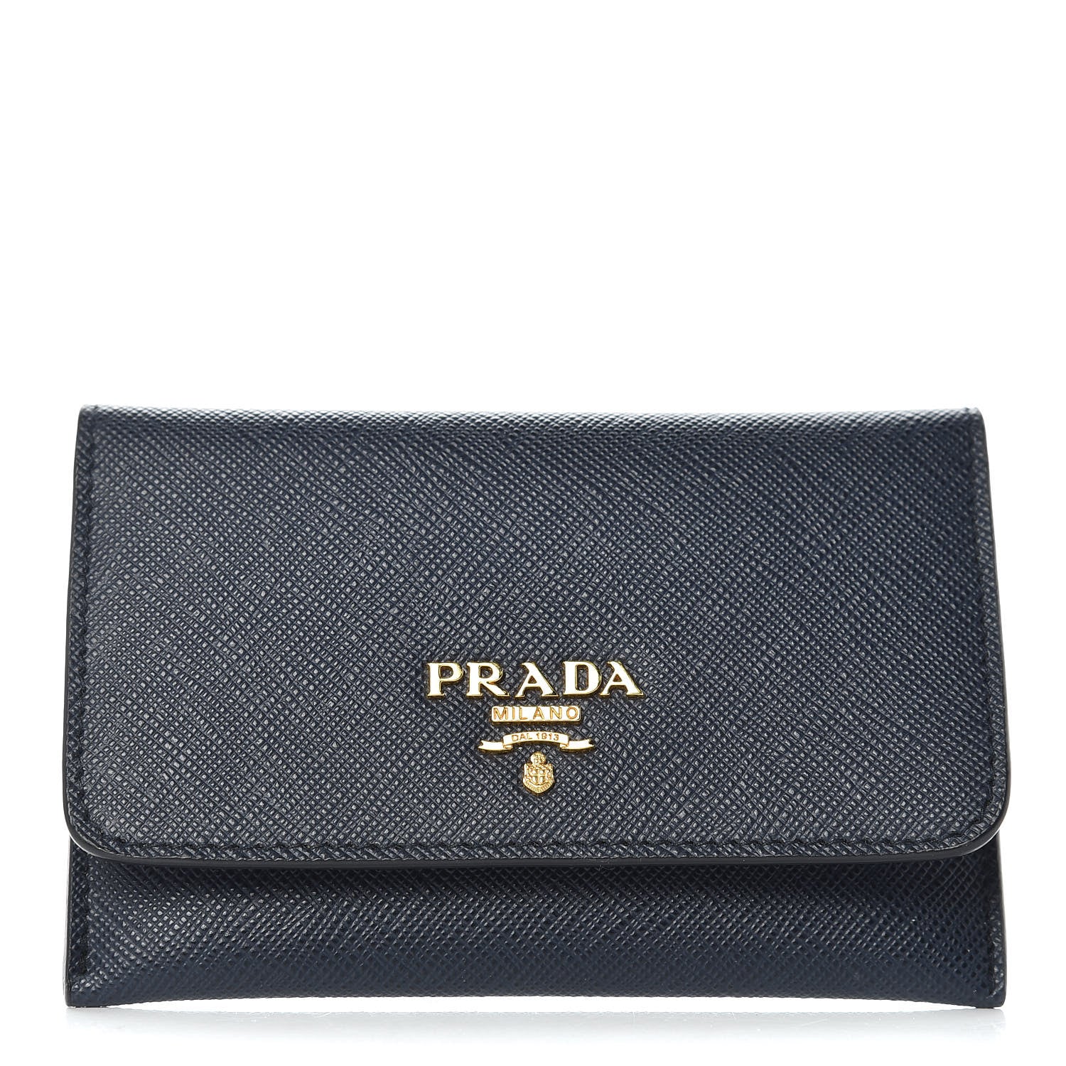 Prada Saffiano Metal Flap Wallet Baltico 1 of 8