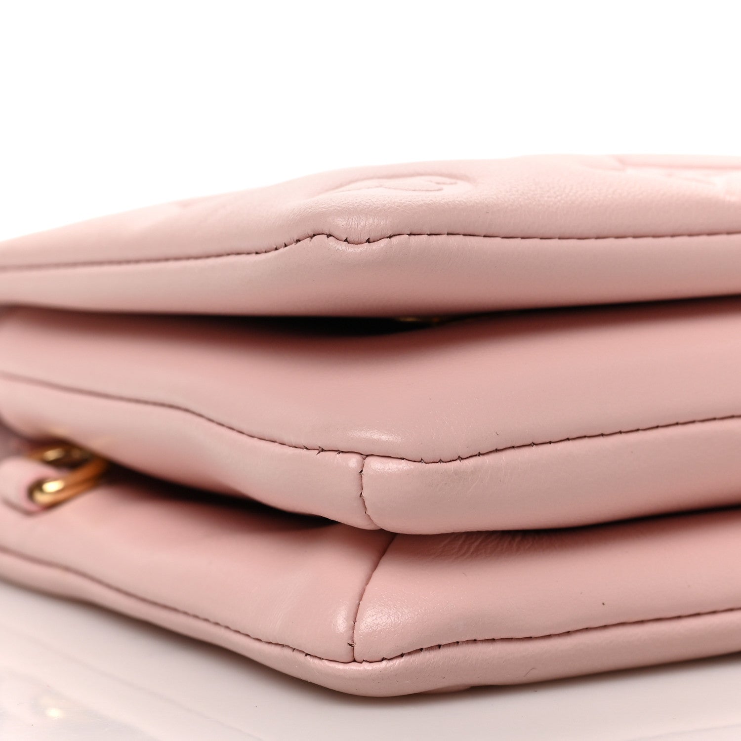 Louis Vuitton Lambskin Embossed Monogram Pochette Coussin Rose 6 of 7