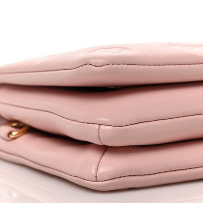 Louis Vuitton Lambskin Embossed Monogram Pochette Coussin Rose 6 of 7