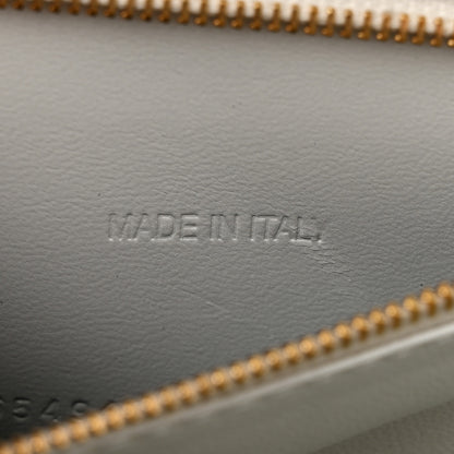 Balenciaga Shiny Calfskin Crocodile Embossed Tonal B Hourglass Stretch Top Handle Bag White 7 of 11