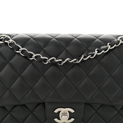 Chanel Lambskin Quilted Medium Double Flap Black 8 of 13