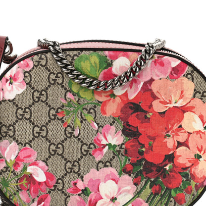 Gucci GG Supreme Monogram Blooms Mini Chain Shoulder Bag Beige Multicolor Dry Rose 8 of 10