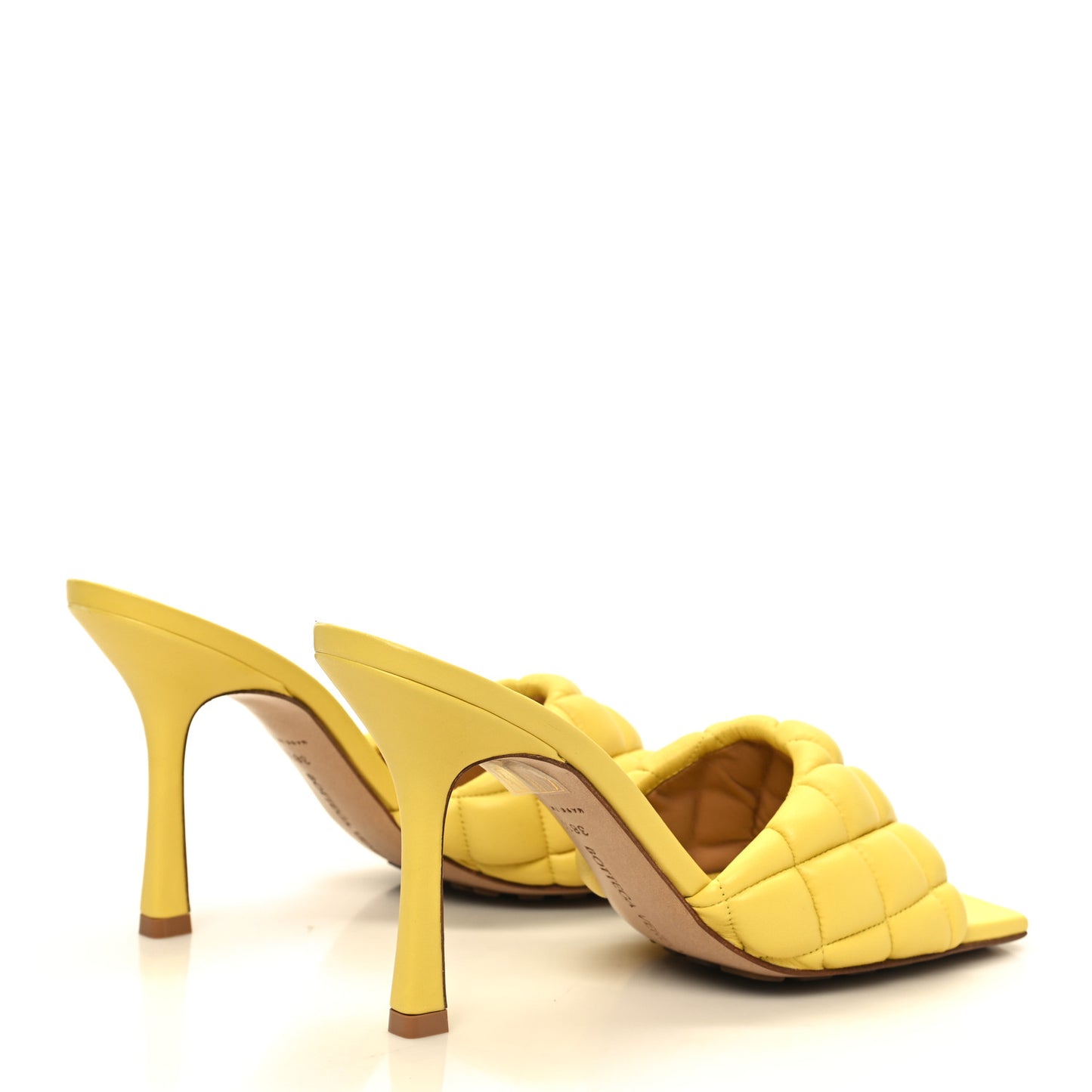 Nappa Matelasse Padded Mule Sandals 38.5 38.5 Dream Pear