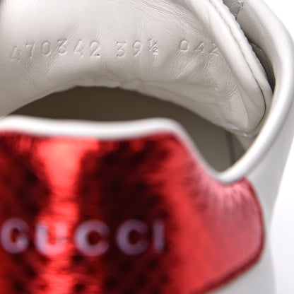 Gucci Calfskin Ayers Blind For Love Embroidered Womens Ace Sneakers 39.5 White 10 of 11