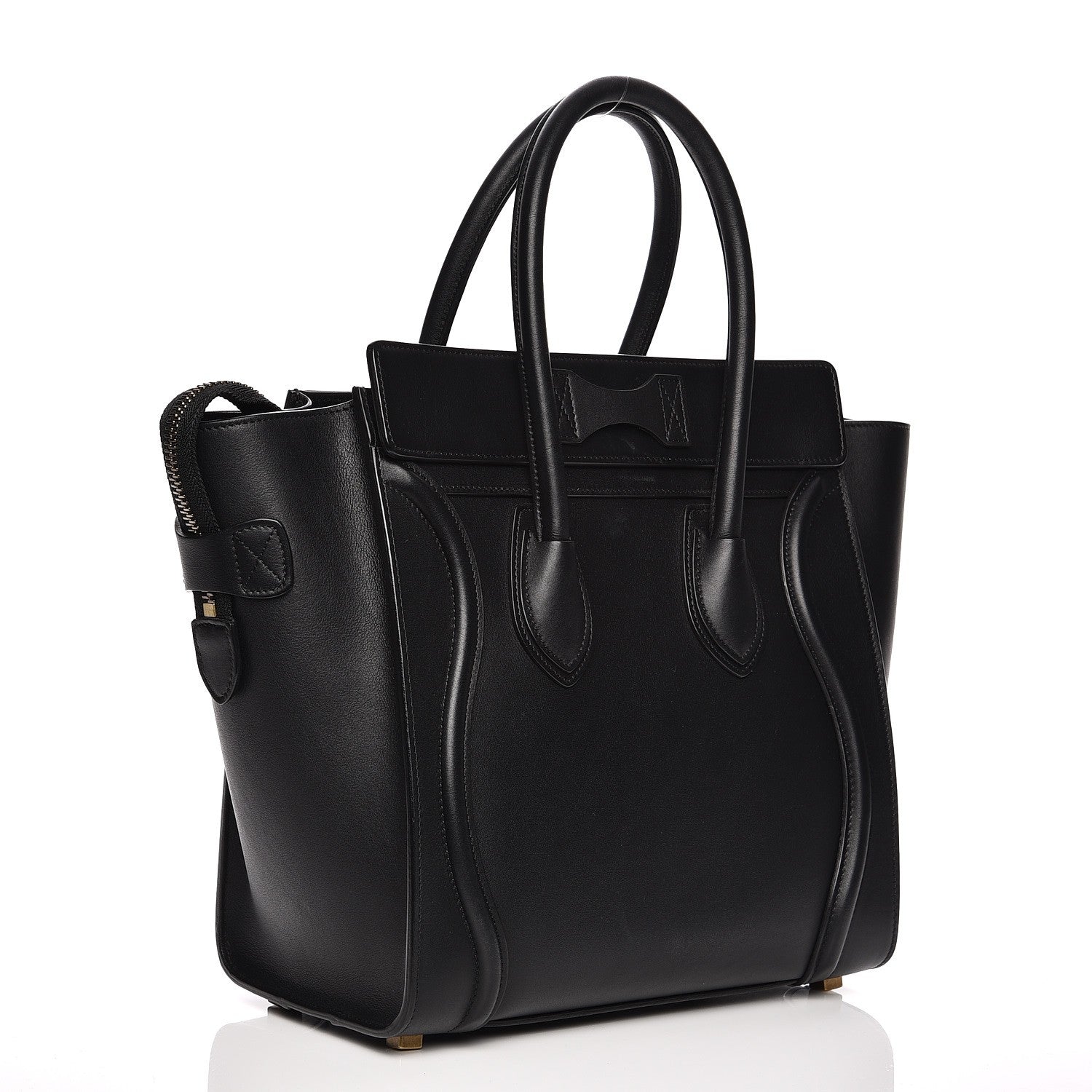 Celine Smooth Calfskin Micro Luggage Black 3 of 9