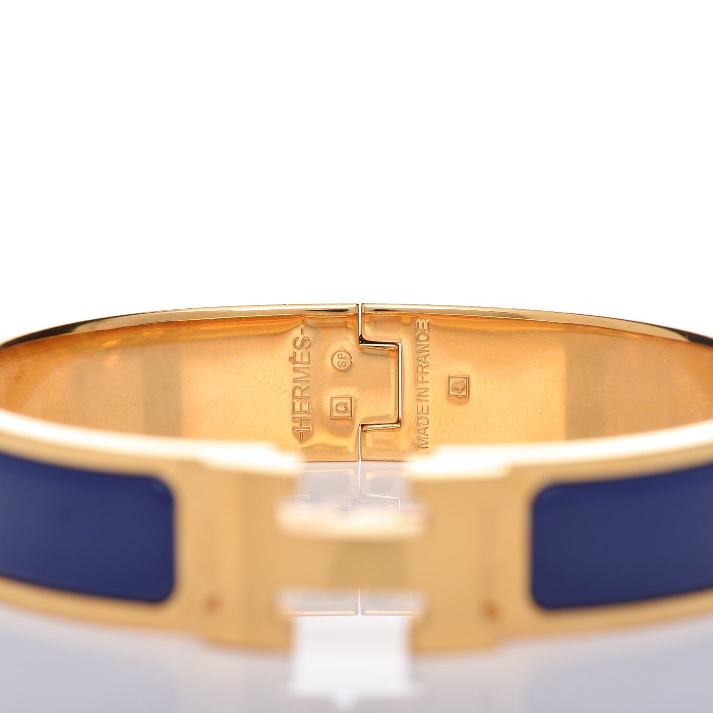 Narrow Enamel Clic Clac H Bracelet PM Bleu Royal