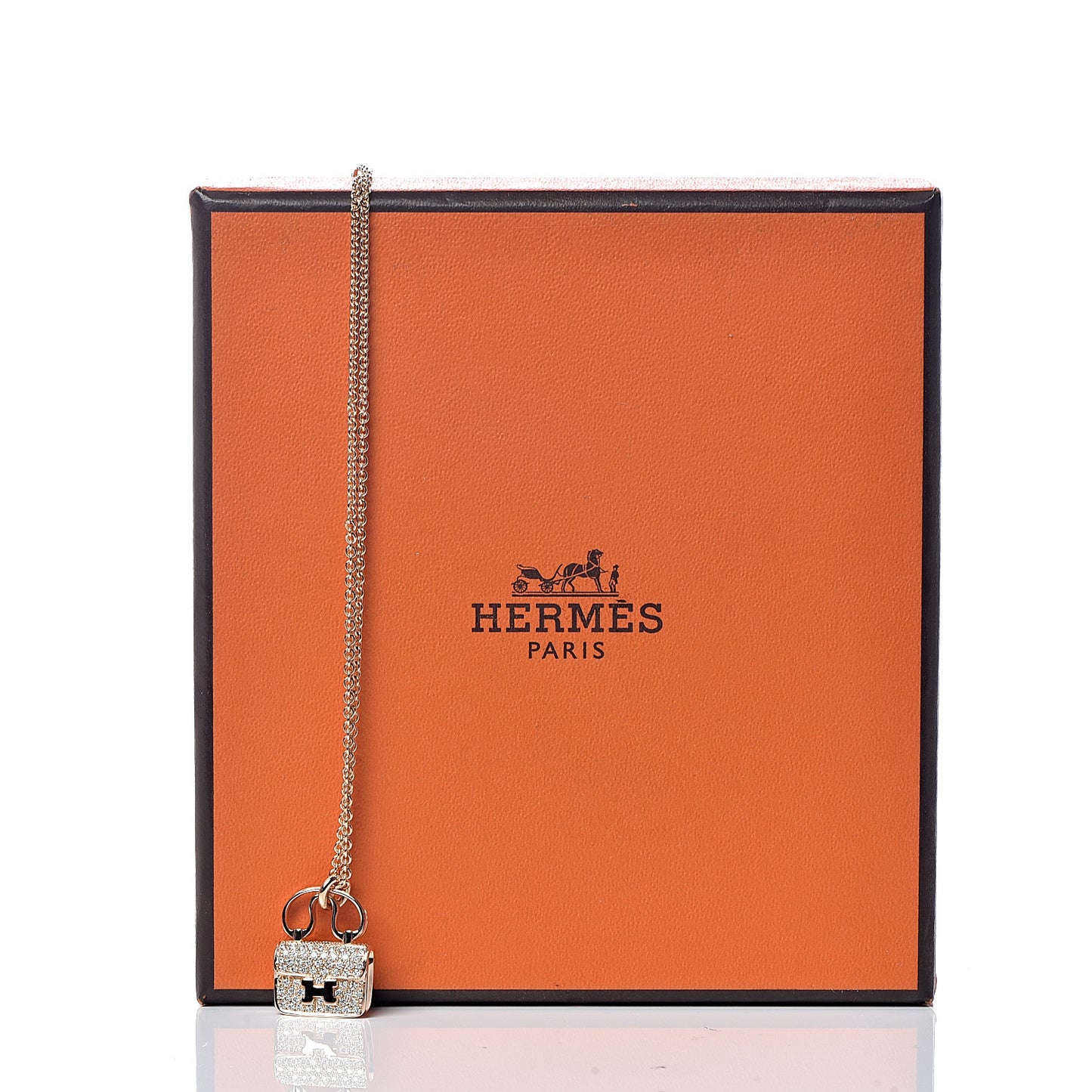 18K Rose Gold Diamond Constance Amulette Pendant Necklace